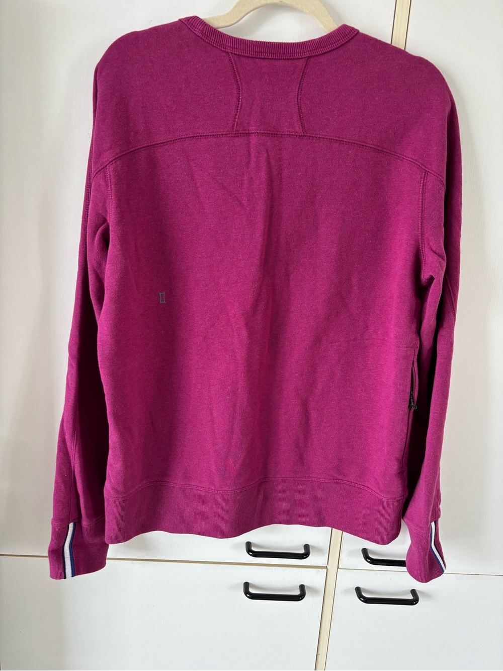Kit and Ace Pink Crewneck Sweatshirt Zip Pocket Minimalist Small Quiet Luxury - Picture 3 of 12